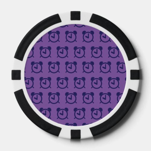 Alarm Clock purples 2 Poker Chips