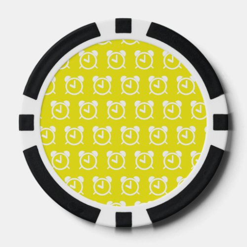 Alarm Clock yellow Poker Chips