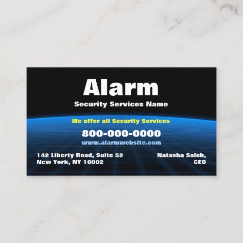 Alarm / Security /Tech Business Card