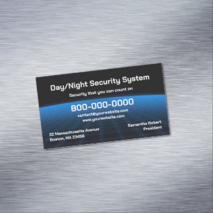 Alarm Security Tech Business Card Magnet