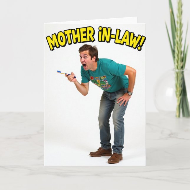 Alarmed Mother In Laws Day Card (Front)
