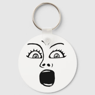 ALARMED! - White Keychain