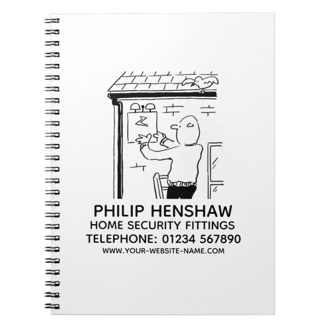 Alarms & Home Security Fittings Notebook (Front)