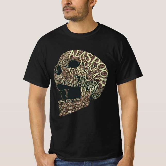Alas Poor Yorick Shakespeare Hamlet Quotes T-Shirt (Front)