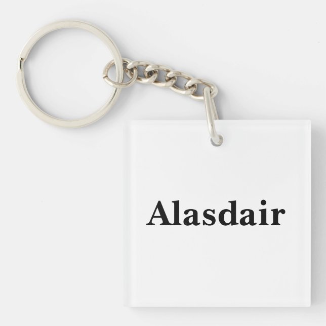 Alasdair Mens Name, Keychain (Front)