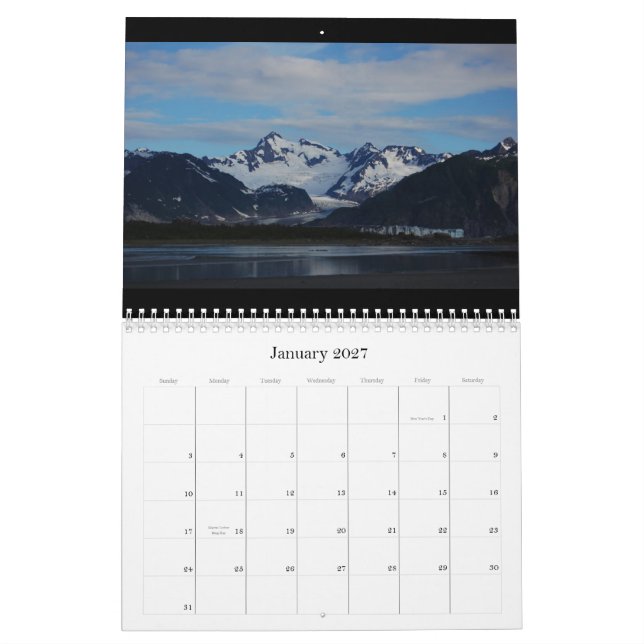 Alaska 2012 calendar (Jan 2027)