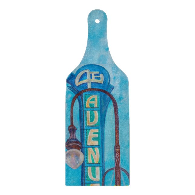 Alaska 4th Ave. Marquee Cutting Board (Front)