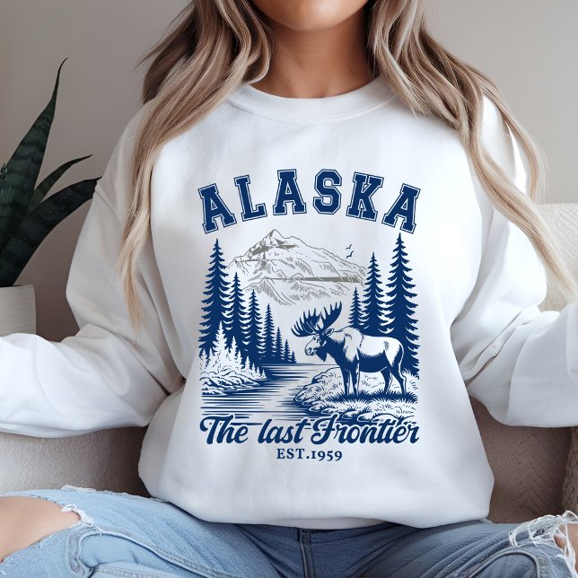 Alaska Adventure Landscape with Moose Sweatshirt (Creator Uploaded)