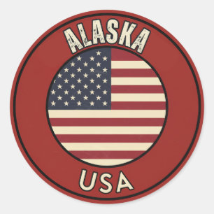 Alaska Adventure - The Last Frontier Gift Classic Round Sticker