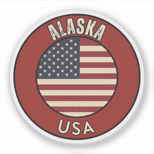 Alaska Adventure - The Last Frontier Gift  Sticker (Front)