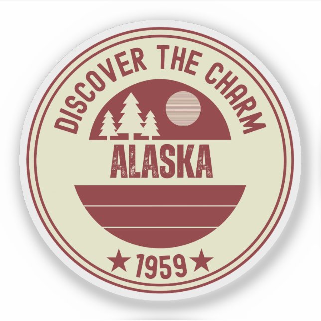 Alaska Adventure - The Last Frontier Gift Sticker (Front)
