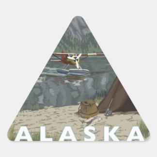 Alaska Airplane Triangle Sticker