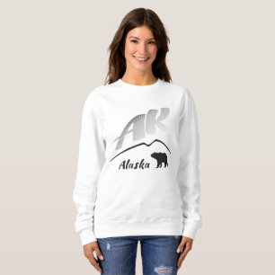 Alaska (AK) Kodiak brown bear - Black Logo Sweatshirt