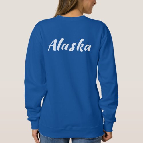 Alaska AK Kodiak brown bear _ White Logo Sweatshirt