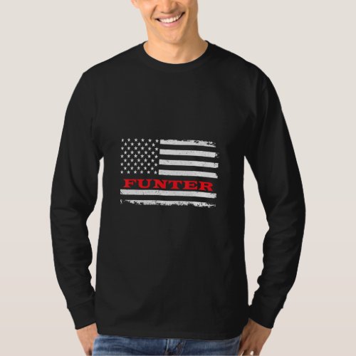 Alaska American Flag Funter Usa Patriotic Souvenir T_Shirt