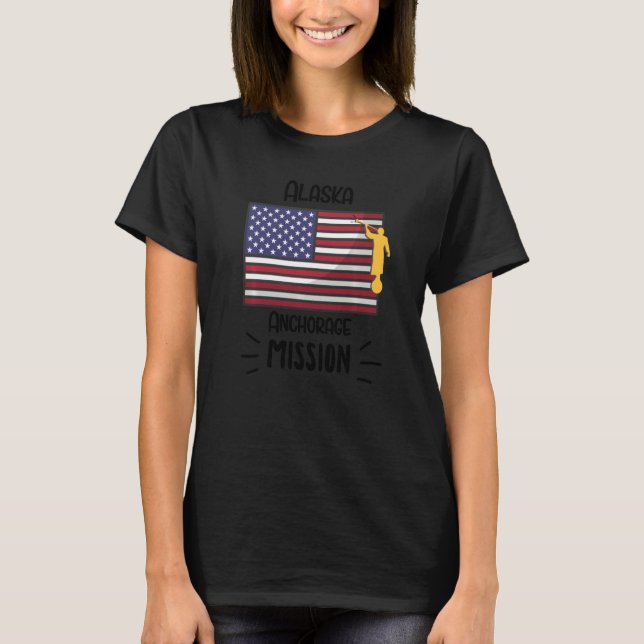Alaska Anchorage Mormon Lds Mission Missionary T-Shirt (Front)