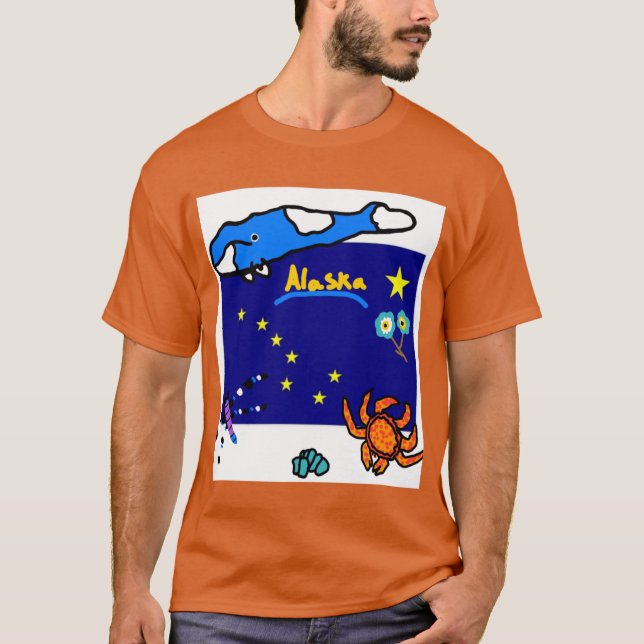 Alaska and its Symbols T-Shirt (Front)