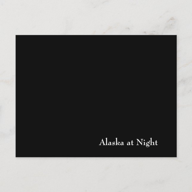 Alaska at Night Postcard (Front)