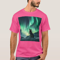 Alaska Aurora Borealis Howling Wolf Aesthetic Phot
