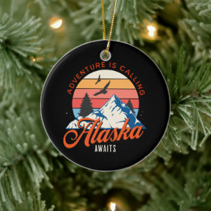 Alaska Awaits! Ceramic Ornament