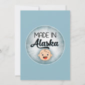 Alaska Baby Shower Funny Blue Boys Invitation (Back)