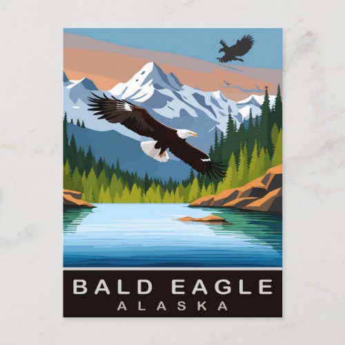 Alaska Bald Eagle Travel Postcard