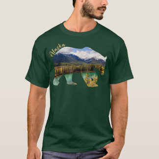 Alaska Bear - Grizzly Bear With Alaska Mountains39 T-Shirt