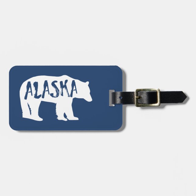 Alaska Bear Luggage Tag (Front Horizontal)