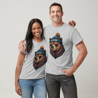 Alaska Bear with Beanie T-Shirt