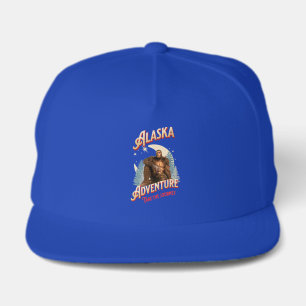 Alaska Bigfoot Adventure Retro Wilderness Art Snap Back Hat