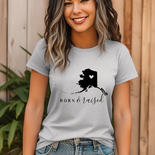 Alaska Born and Raised State Tee