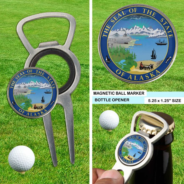 Alaska bottle opener, golf marker, Alaska Flag Divot Tool (Creator Uploaded)