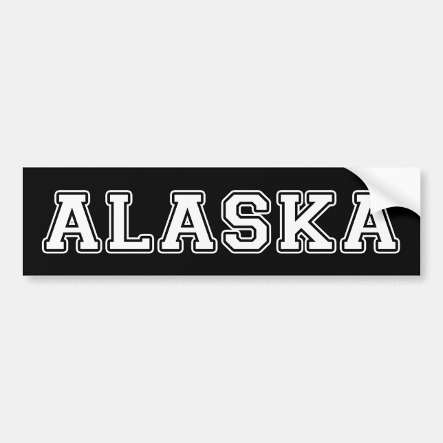 Alaska Bumper Sticker (Front)