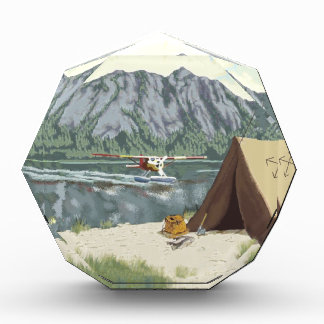 Alaska Bush Plane And Fishing Travel Acrylic Award