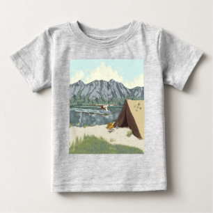 Alaska Bush Plane And Fishing Travel Baby T-Shirt