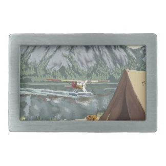 Alaska Bush Plane And Fishing Travel Belt Buckle