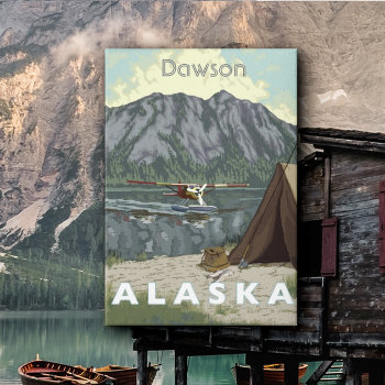 Alaska Bush Plane And Fishing Travel Canvas Print by samack at Zazzle