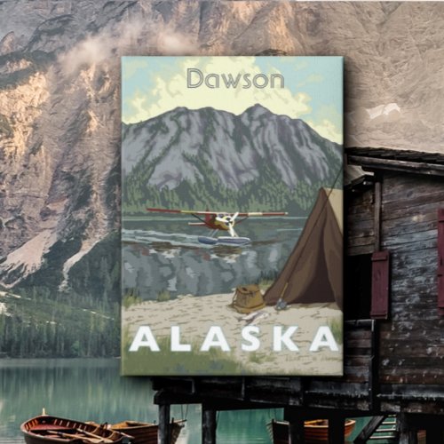 Alaska Bush Plane And Fishing Travel Canvas Print