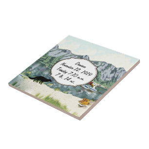 Alaska Bush Plane And Fishing Travel Ceramic Tile