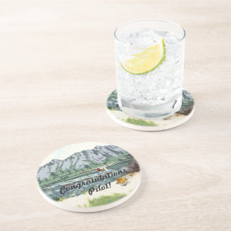 Alaska Bush Plane And Fishing Travel Coaster