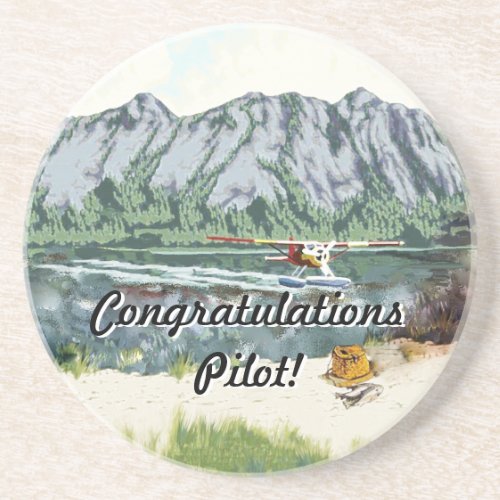 Alaska Bush Plane And Fishing Travel Drink Coaster