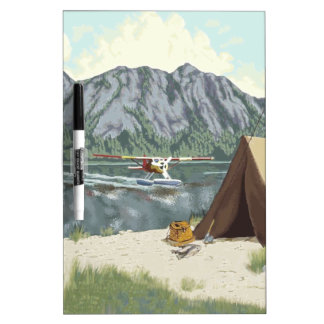 Alaska Bush Plane And Fishing Travel Dry-Erase Board