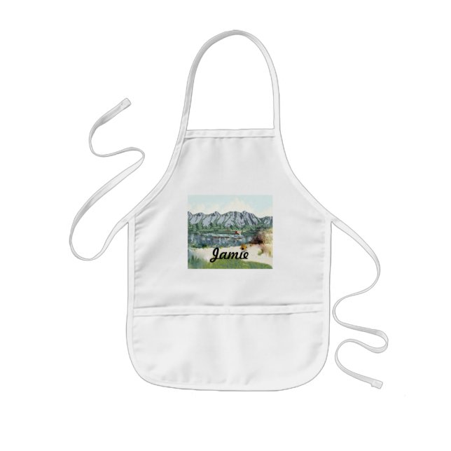Alaska Bush Plane And Fishing Travel Kids' Apron (Front)