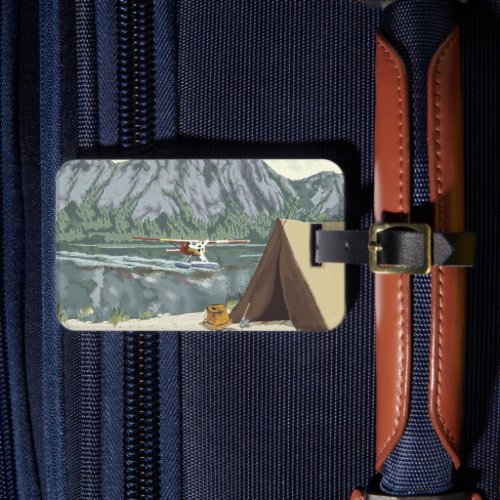 Alaska Bush Plane And Fishing Travel Luggage Tag