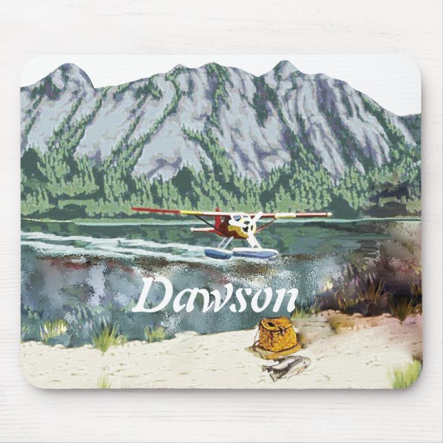 Alaska Bush Plane And Fishing Travel Mouse Pad (Front)