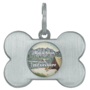 Alaska Bush Plane And Fishing Travel Pet ID Tag