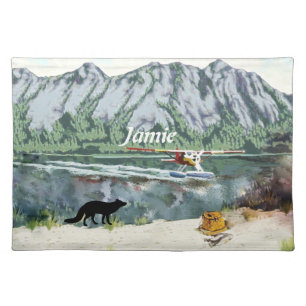 Alaska Bush Plane And Fishing Travel Placemat