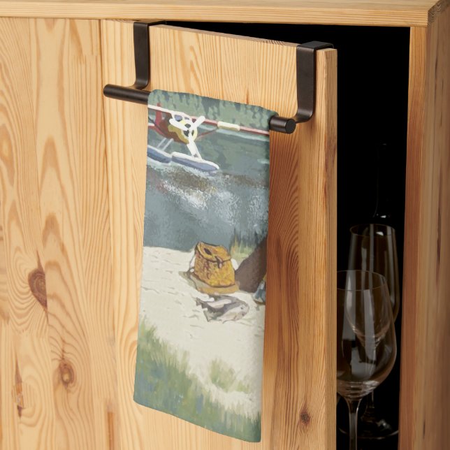 Alaska Bush Plane And Fishing Travel Towel (Thirds Fold)