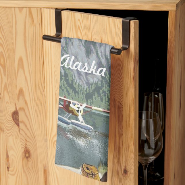 Alaska Bush Plane And Fishing Travel Towel (Thirds Fold)