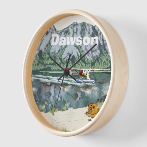 Alaska Bush Plane And Fishing Travel Wall Clock